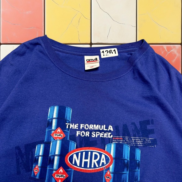 VTG NHRA Nitromethane Formula Tee Y2K Men 2XL Purple Speed Hot Rod Racing Drag - Picture 9 of 16
